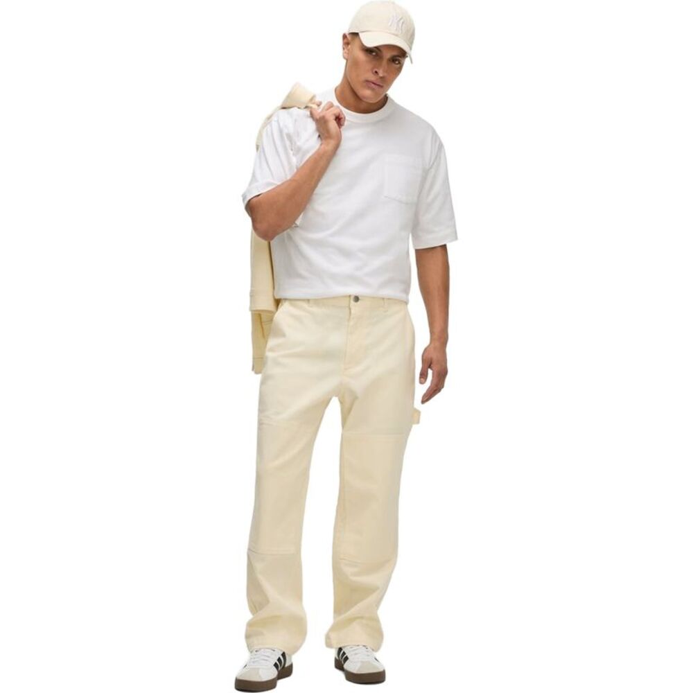 Mode Of One Mens Relaxed-Fit Stretch Twill Straight Leg Relaxed Utility Casua...